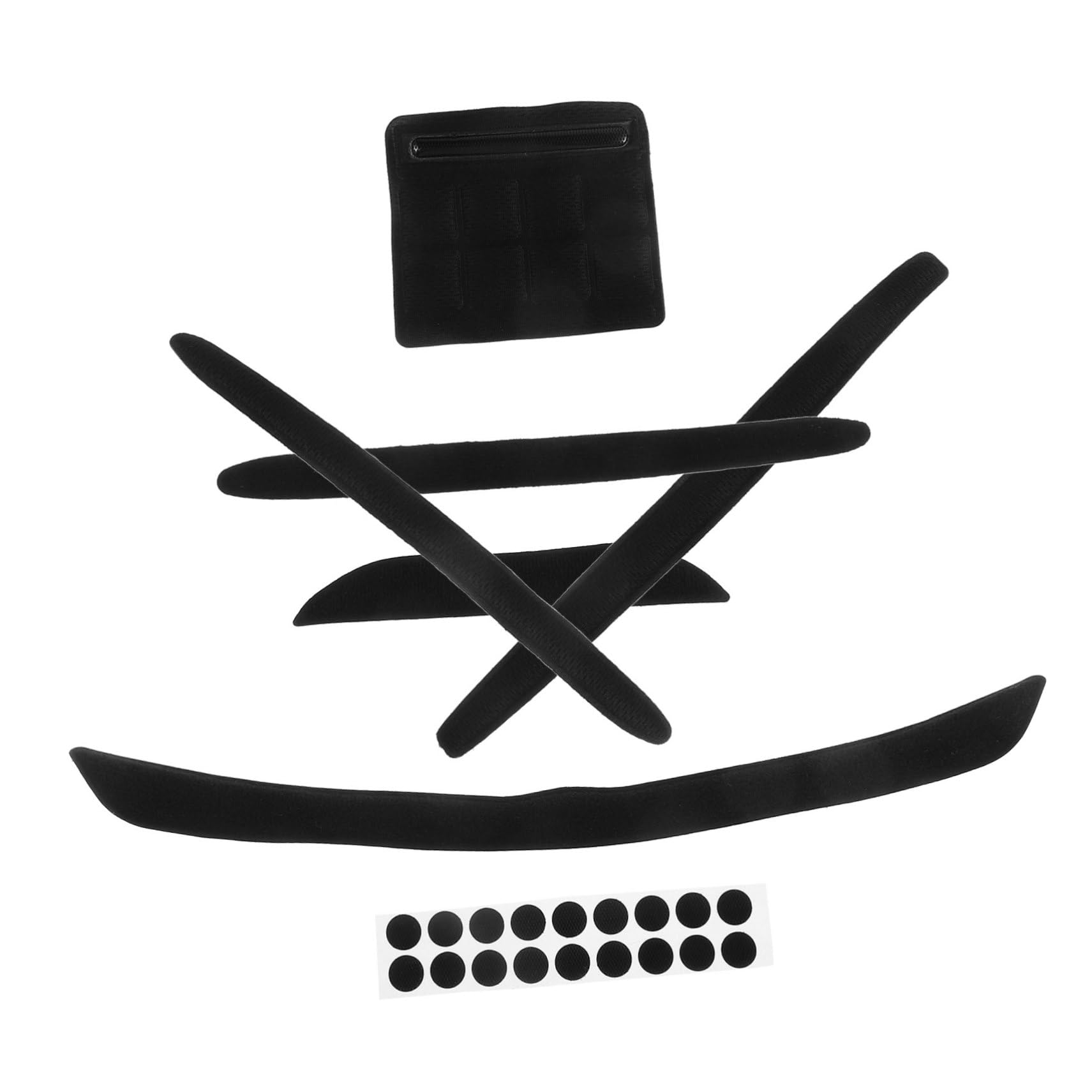 Happyyami 7pcs Lightweight Bike Helmet Padding Kit Sweat-Absorbing Replacement Foam Pads for Mountain and Road Cycling Safety Helmets Black