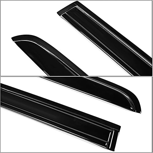 Miniatura 8 de IKON MOTORSPORTS Viseras de ventana compatibles con Volkswagen Golf MK7 2015-2019, color humo oscuro, estilo de fábrica, acrílico para lluvia de