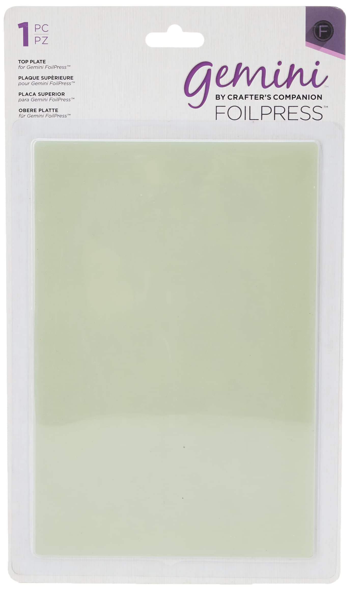 Gemini Foilpress plaque supérieure transparente pour dorure nette