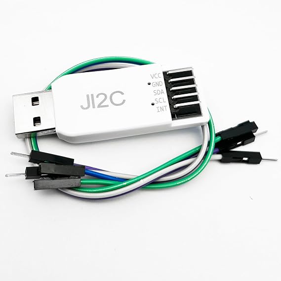 JI2C USB to I2C Adapter & EEPROM Debugger | Multi-Device Support, Real-Time Curve Plotting, Fast Read/Write for I2C Registers - Windows Compatible