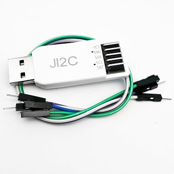 JI2C USB to I2C Adapter & EEPROM Debugger | Multi-Device Support, Real-Time Curve Plotting, Fast Read/Write for I2C Registers - Windows Compatible