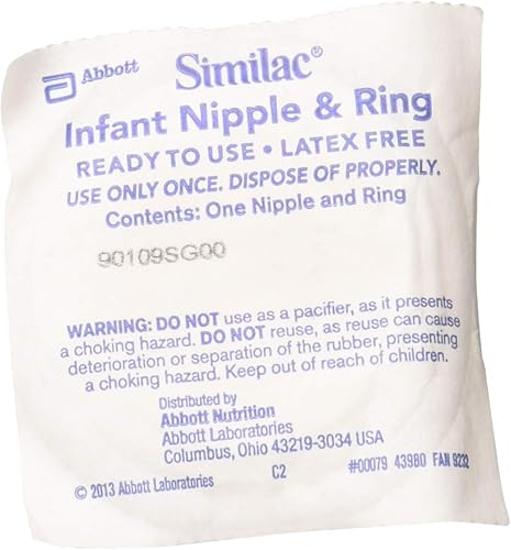 Vista 2 de Abbott Nutrición Similac Componente Nipple System Pezón Infantil y Anillo R, L00079