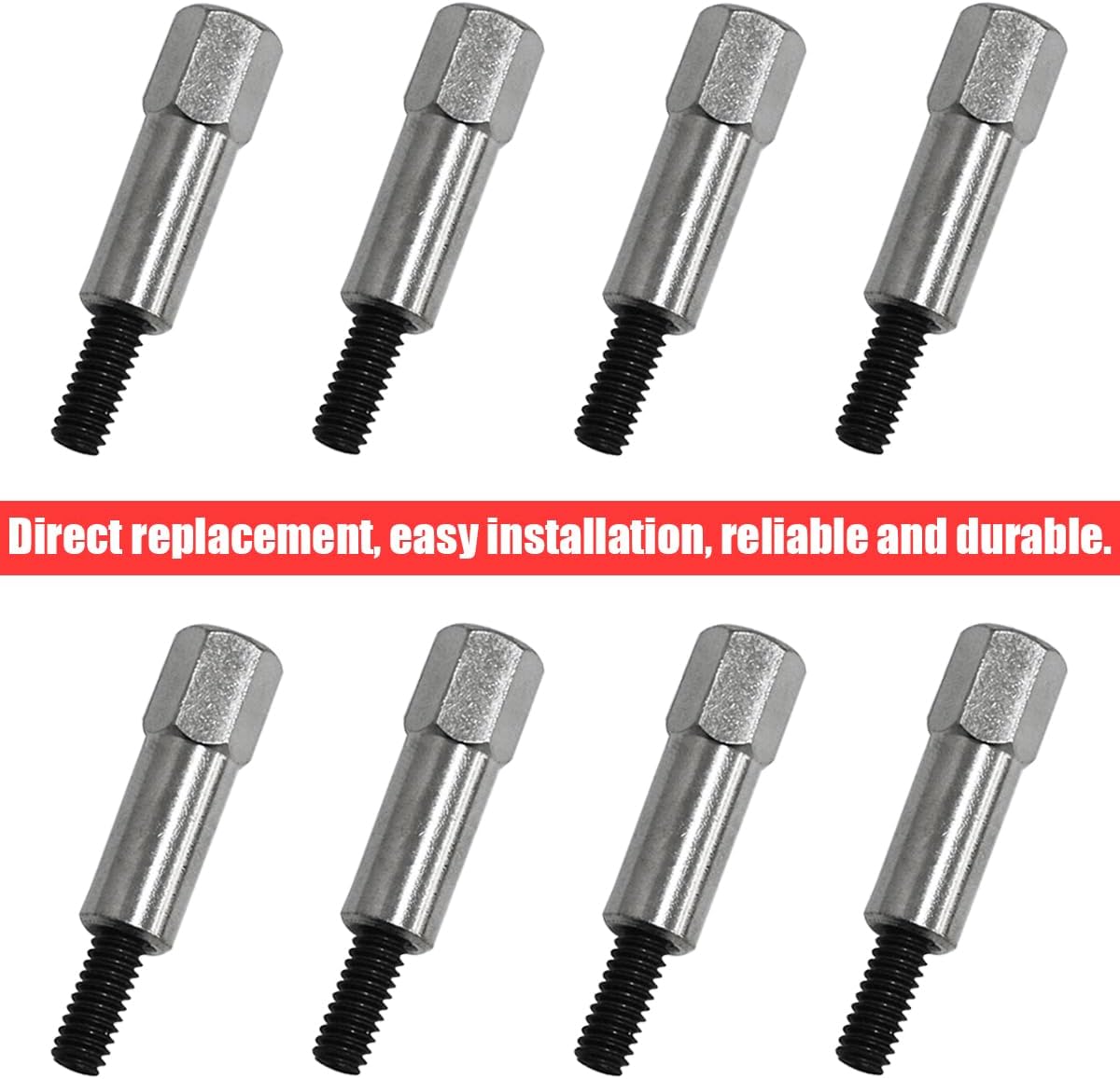 YALOK Chrome Valve Cover Bolt Kit, 8 Pcs Stainless Steel Covers Bolt Set, Small Block Car Stud Nut, Replacement for 283 305 327 350 383, Engine SBC Stud Kit, Automotive Replacing Parts