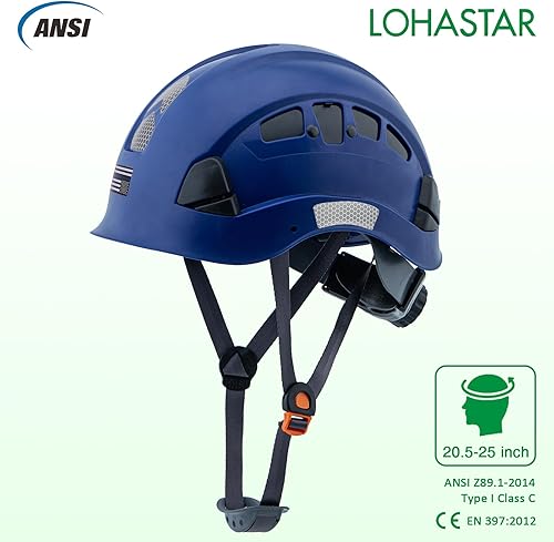 Miniatura 5 de LOHASTAR Casco de seguridad para construcción, casco de seguridad ventilado LOHASTAR ANSI Z89.1 aprobado por la OSHA con correa para la barbilla
