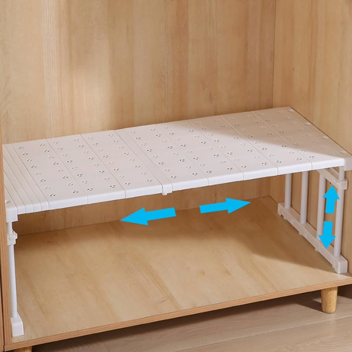 Estante extensible para armario para solucionar la falta de espacio