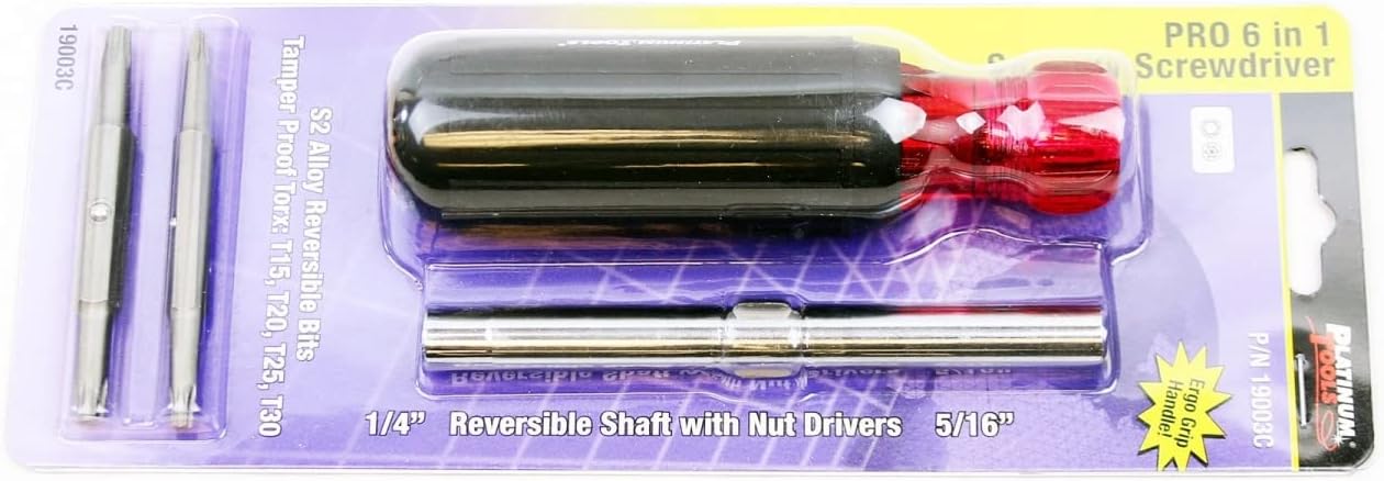 Platinum Tools 19003C PRO 6-in-1 Security Screwdriver