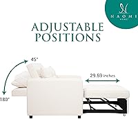 Vista 5 de Silla cama 3 en 1 – Silla cama convertible, silla convertible, sofá convertible multiposición para espacios pequeños, sofá convertible moderno