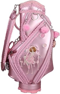 QZH Golf bag Adult Golf Accessories Pink Golf Bag Women's Golf Bag Bucket Bag Adult Golf Accessories Sport Riding Hybrid Lightweight golf bag (Pink,One size)