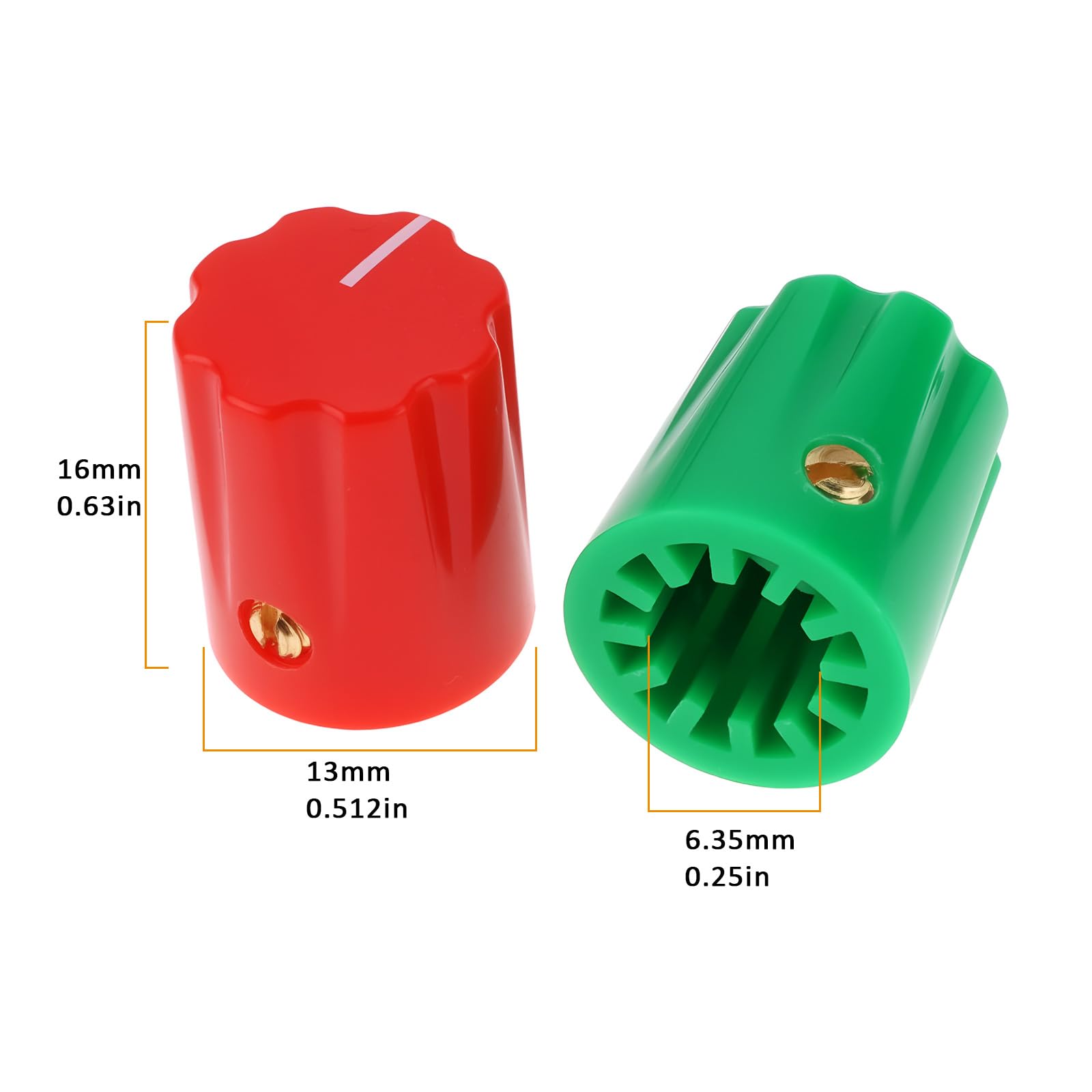 Be In Your Mind 10Pcs 1900H Style 6.35mm Potentiometer Knobs Suitable for Guitar Pedal - Image 4