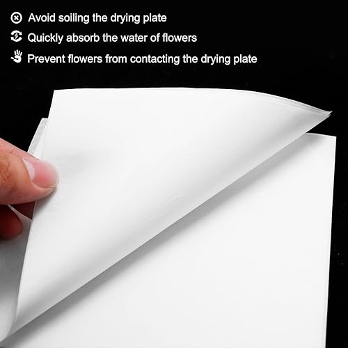 Miniatura 4 de PATIKIL Papel de prensa de flores de 12 x 8 pulgadas, 2 juegos60 hojas de repuesto de papel secante absorbente reutilizable para manualidades, álbum