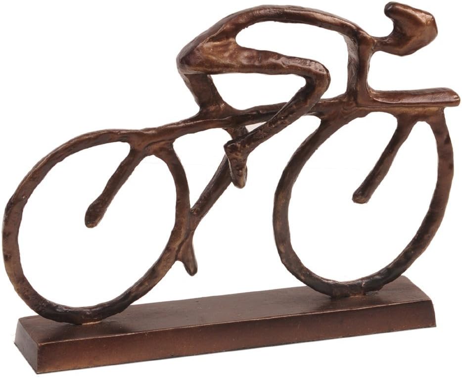Cyclist Sculpture in Antique Bronze Finish