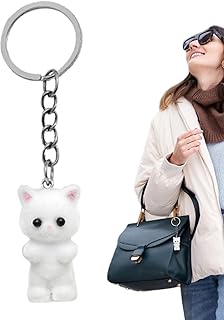 子猫キーホルダーパーティー記念品 | 面白い漫画の子猫のキーリング - 愛らしい&楽しいかわいい猫のキーホルダー 動物猫愛好家、女の子、女性、男性、バックパック、財布用
