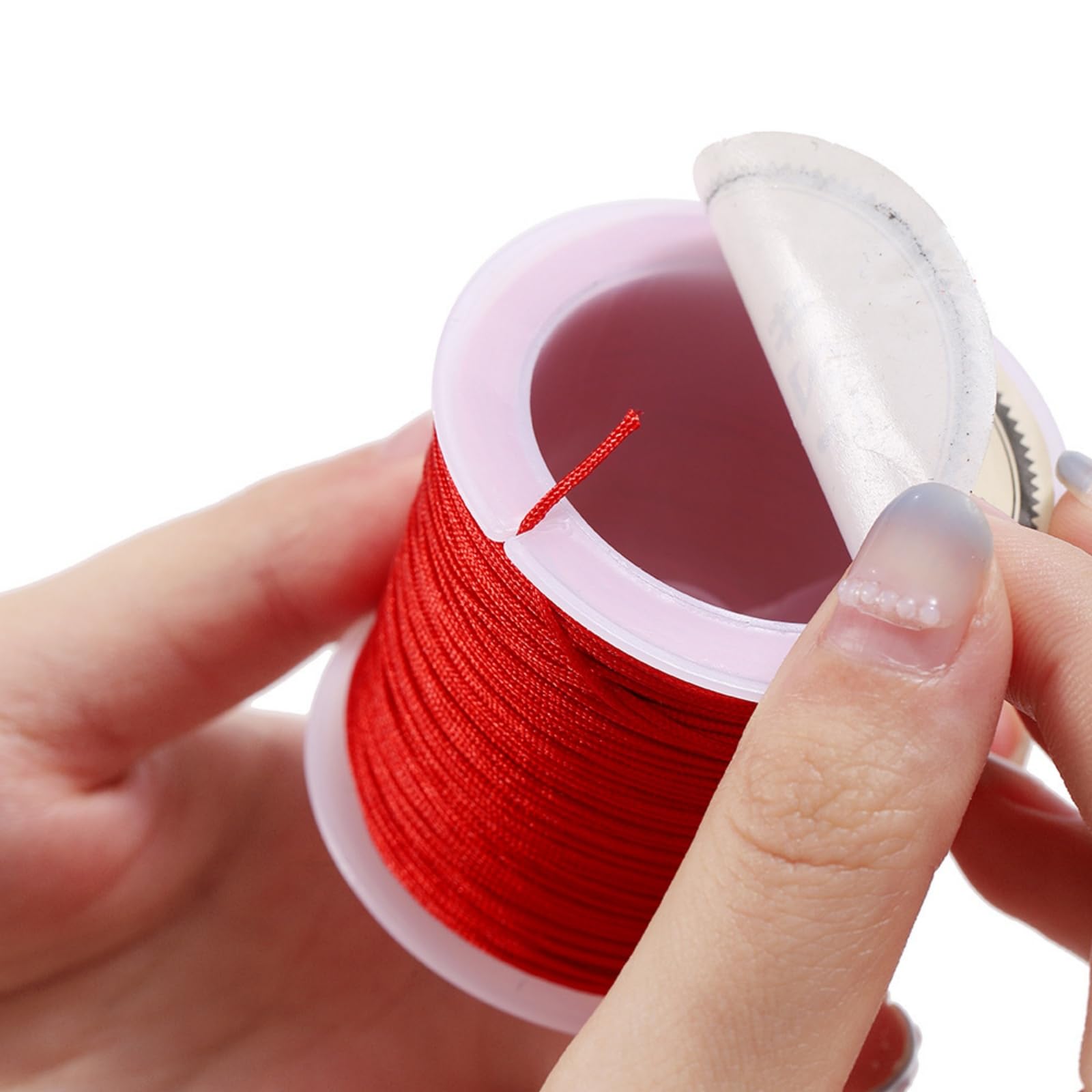 18 Farben 0.8mm Nylonschnur Über, 50m/Rolle,Nylon Perlenschnur Satinkordel,Beading String für DIY Schmuck Herstellung Freundschaft Armbänder Nähen