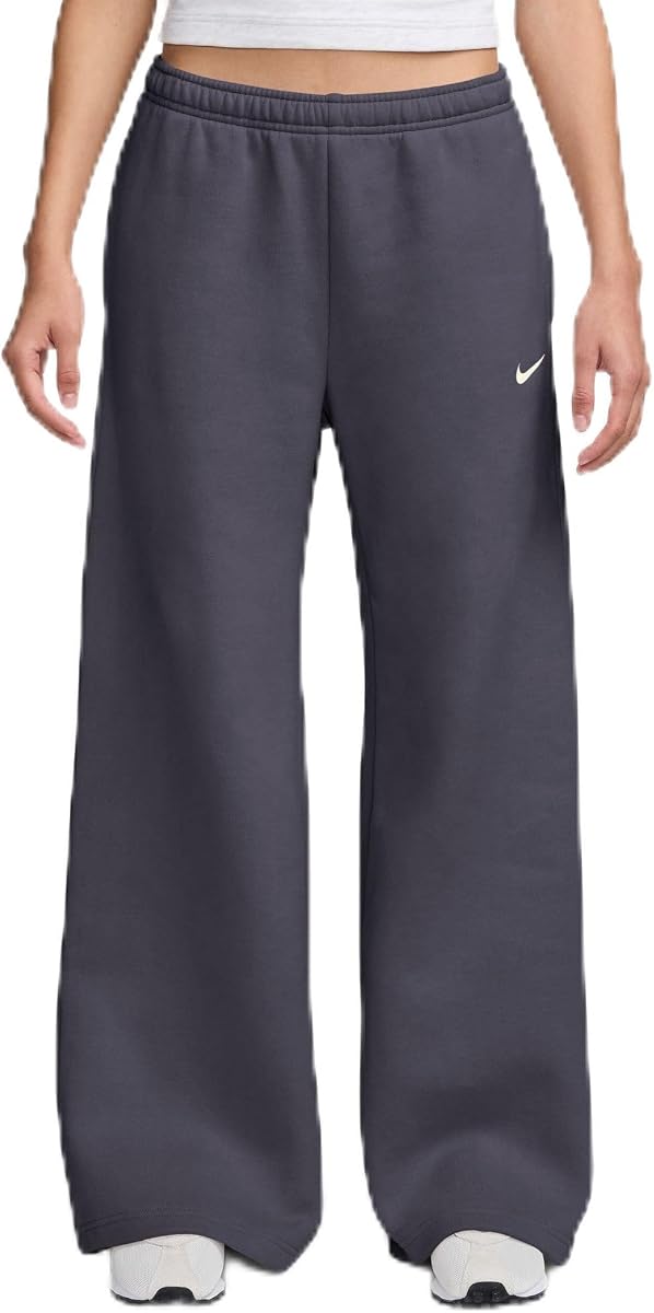 Nike Studio Fleece - Pantalón de pierna ancha estándar para mujer