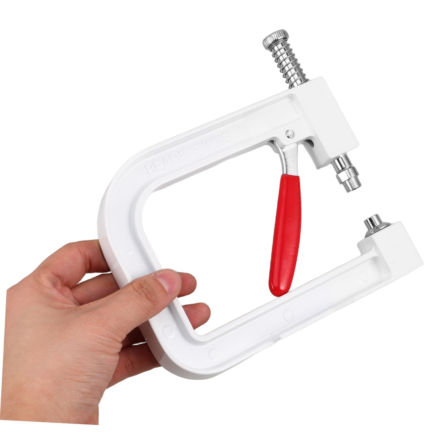 SHINEOFI 1 Juego Máquina de incrustaciones de cuentas manuales Kit de herramientas de joyería Herramienta manual para joyería máquina de ajuste de cuentas Máquina para enhebrar