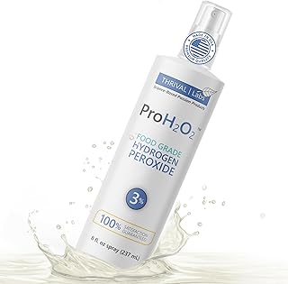 ProH2O2 3% Food Grade Hydrogen Peroxide – Natural Cleaner & Disinfectant – Suitable for Household Use – Ideal for Cleaning, Sanitizing & Gargle – 8 fl oz (Spray Bottle)