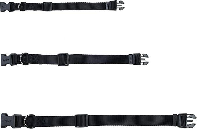Collar Clásico de Nailon Ajustable para Perro Pequeño Negro miniatura 5