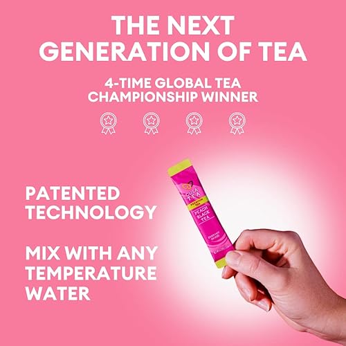 Miniatura 7 de Cusa Tea & Coffee  Té negro de melocotón instantáneo prémium con fruta real y especias  Paquetes de mezcla de bebidas de hojas orgánicas  Té