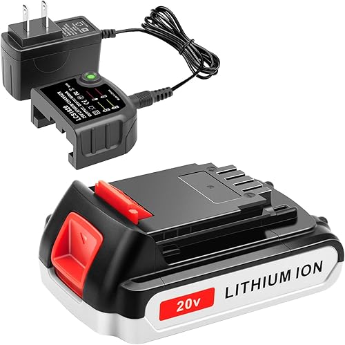 Miniatura 1 de ADVTRONICS Batería de litio de 20 V y cargador de repuesto para BLACK+DECKER 20V MAX batería de iones de litio + cargador LBXR20 LB20 LBX20