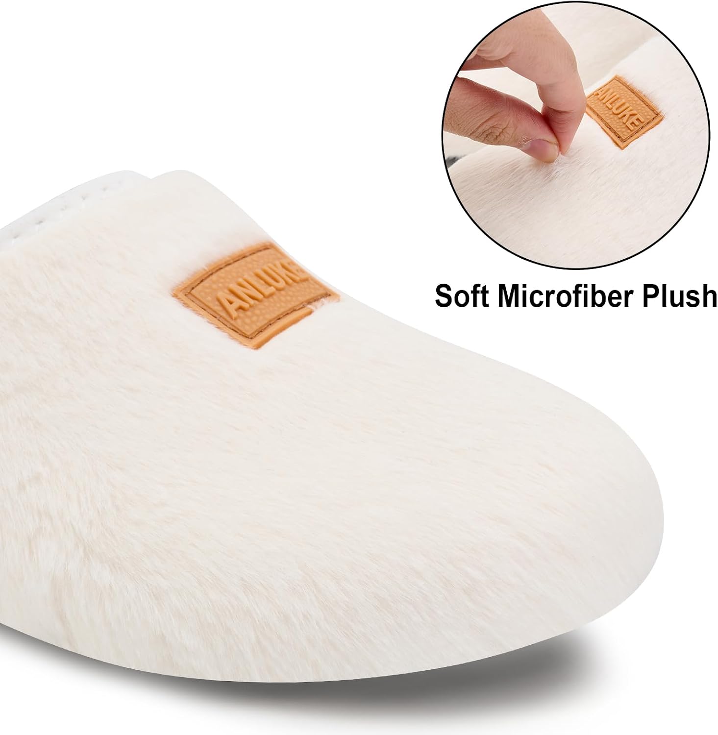 ANLUKE House Slippers for Women Men with Rubber Sole Soft Lightweight Indoor/Outdoor