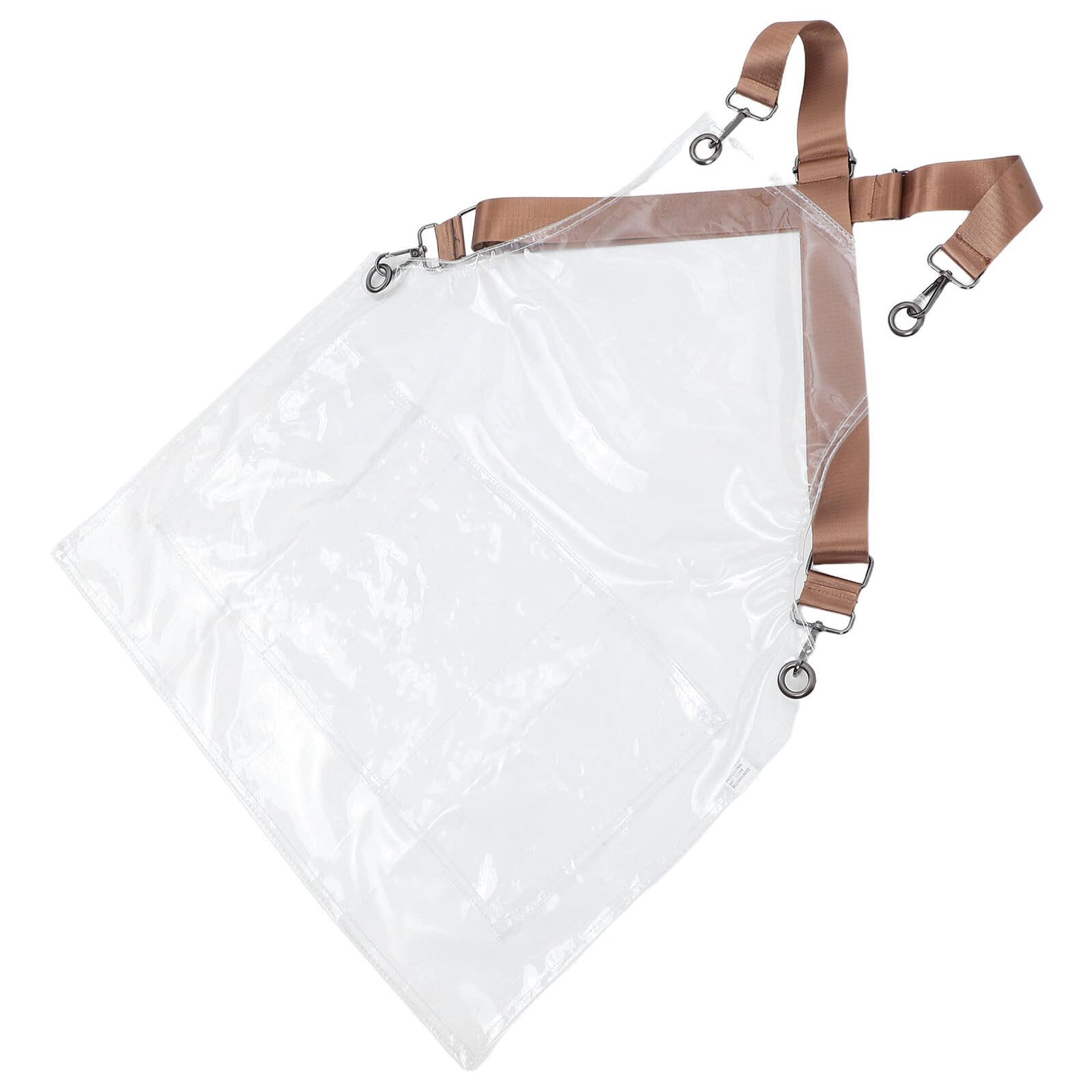 Delantal Transparente para Peluquería de Corto y Resistente al Aceite con Correa Ajustable para Salones de Barbería Cocinas y Restaurantes