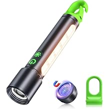 ADDplus Magnetic Flashlight Rechargeable,2000LM 5000mAh Flashlights High Lumens with 9 Modes,Waterproof 1, Cyan