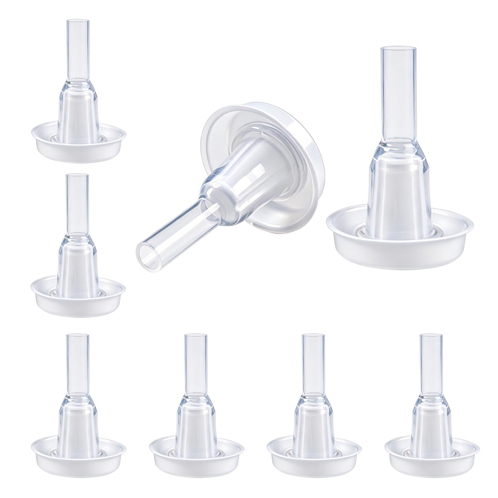8 preservativi per orinatoio da uomo, 25 mm, trasparenti, monouso, autoadesivi e in silicone, delicati sulla pelle e traspiranti, per incontinenza, catetere esterno per uomini (25 mm)