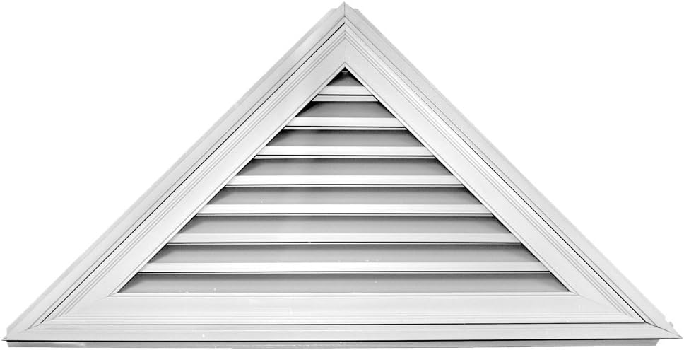 Builders Edge 120140505001 67" x 17" 5/12 Pitch Triangle Vent 001, White
