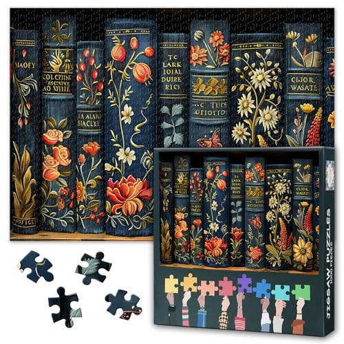 Rompecabezas de libros vintage para noches de juegos familiares y tardes de desconexión