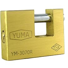 Brass Padlock 70 mm with Yuma Sliding Pin