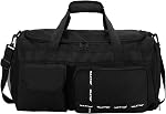 MAXTOP Large Gym Bag Women Men with Shoe Compartment Wet Dry Separation Black Carry on Duffle Bag for Travel Sports Yoga Fitness Weekend Outdoor Activities