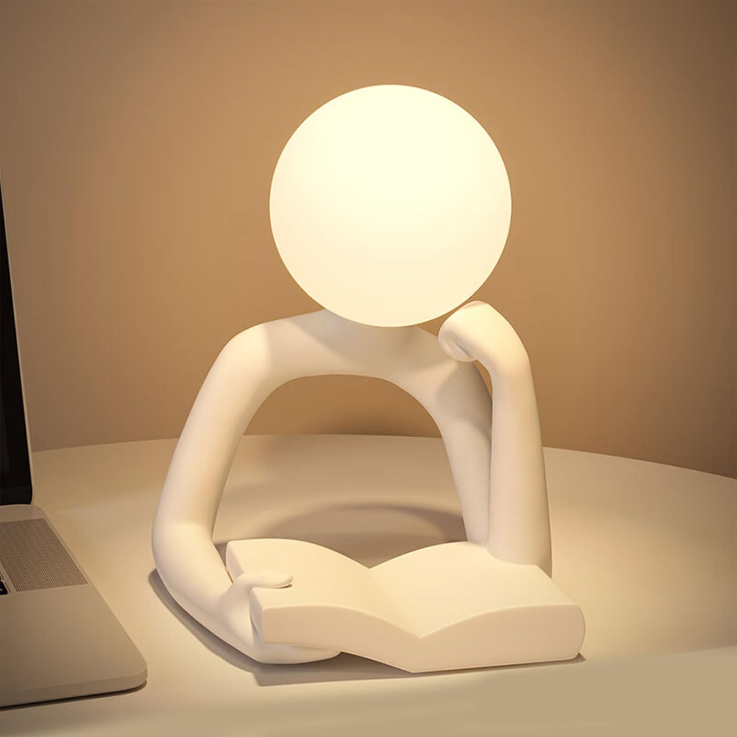 Reading Desk Table Night Lights with Soft Lighting Artistic Figurine Sculpture for Reading Home Decoration Home Desktop Decoration