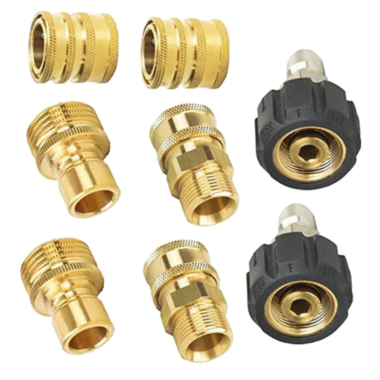 Adaptateur tuyau haute pression 8 pièces pour un lavage auto et arrosage facile