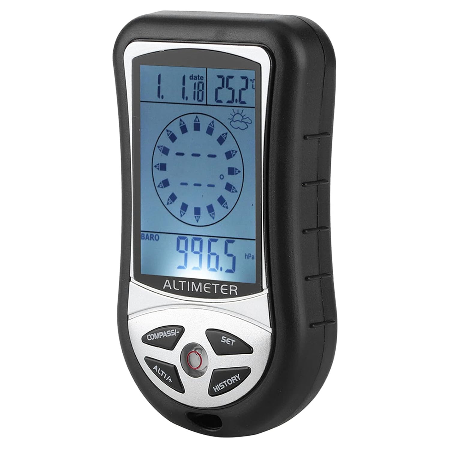 Portable Multifunction Electronic Weather Altimeter Altitude Barometer for Outdoor Activities, NIZUUONE37gbar8usc