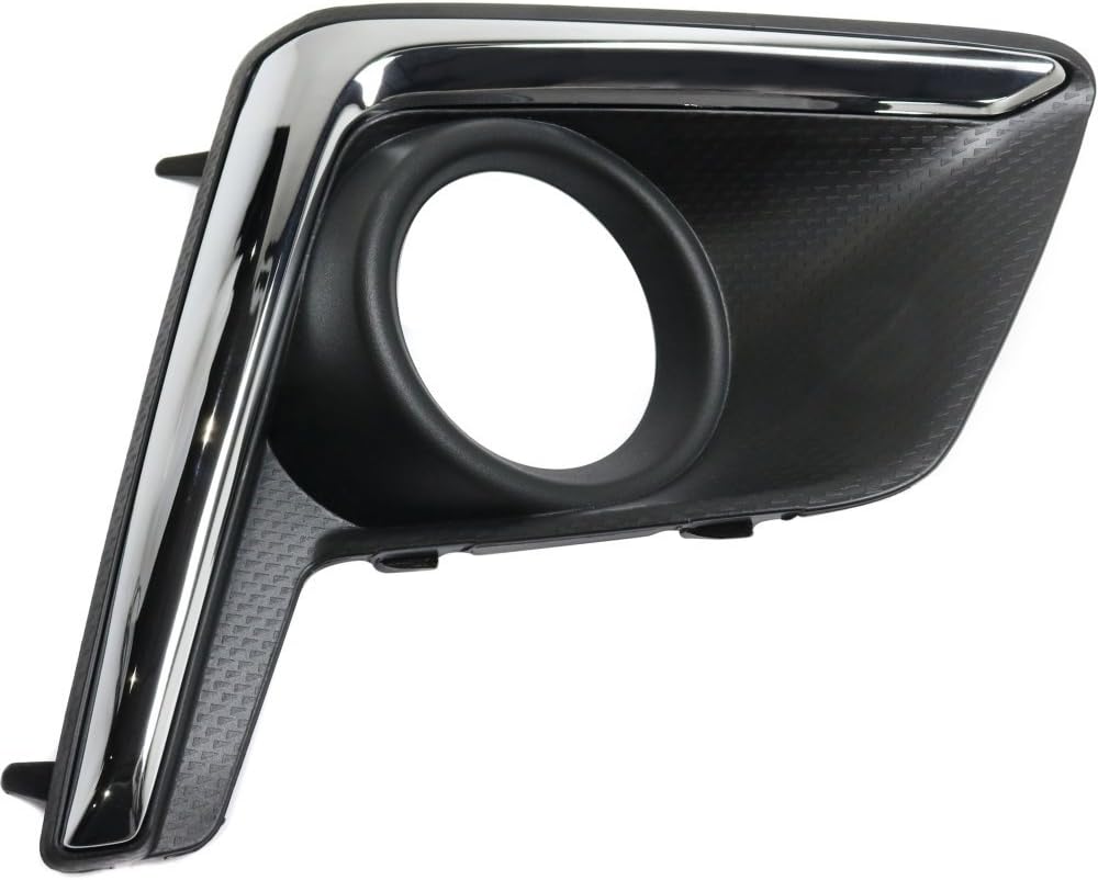 Evan Fischer Fog Light Trim Compatible With 2016-2017 Subaru Crosstrek, Front Driver Side Textured Black SU1038112