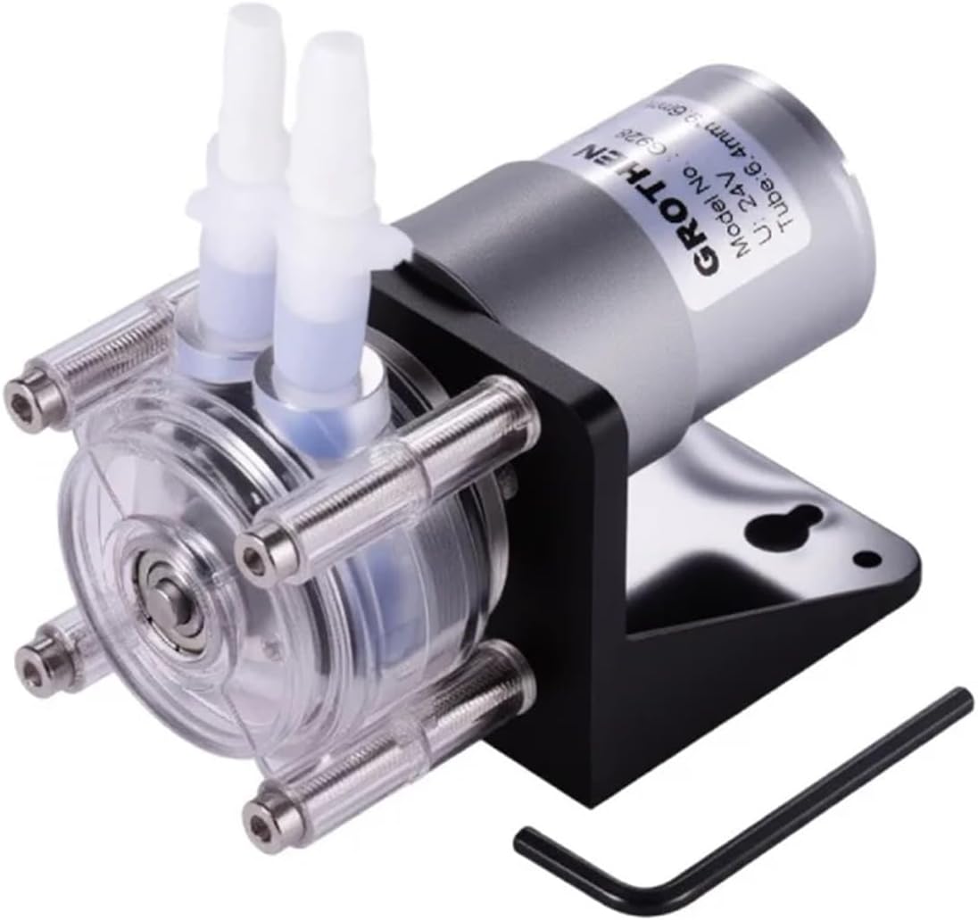 Peristaltic Pump DC 12V/24V 500ml/min Dosing Pump for Vacuum Aquarium Lab Analytical(Pharmed BPT Tube,12V)