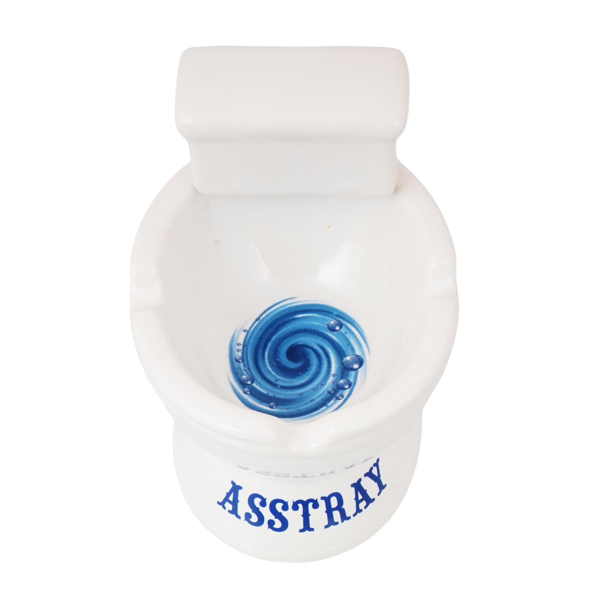 Novelty Toilet-Shaped Ceramic Ashtray – 4 Inch Tall Funny “Asstray” Design Decorative Holder | Quirky Home, Desk, or Shelf Accent for Coins, Keys, Trinkets, or Collectibles