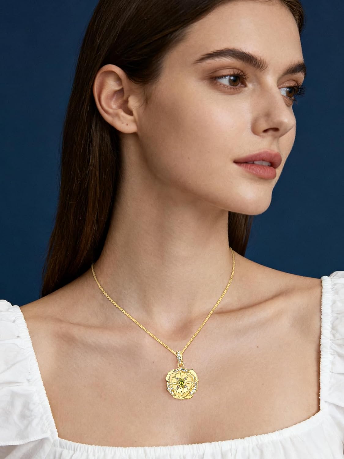 14K Gold Compass Necklace For Women I'd be lost without you Pendant Necklace Valentine‘s day Mother's day Gift For Women Wife Mom Her - Image 6