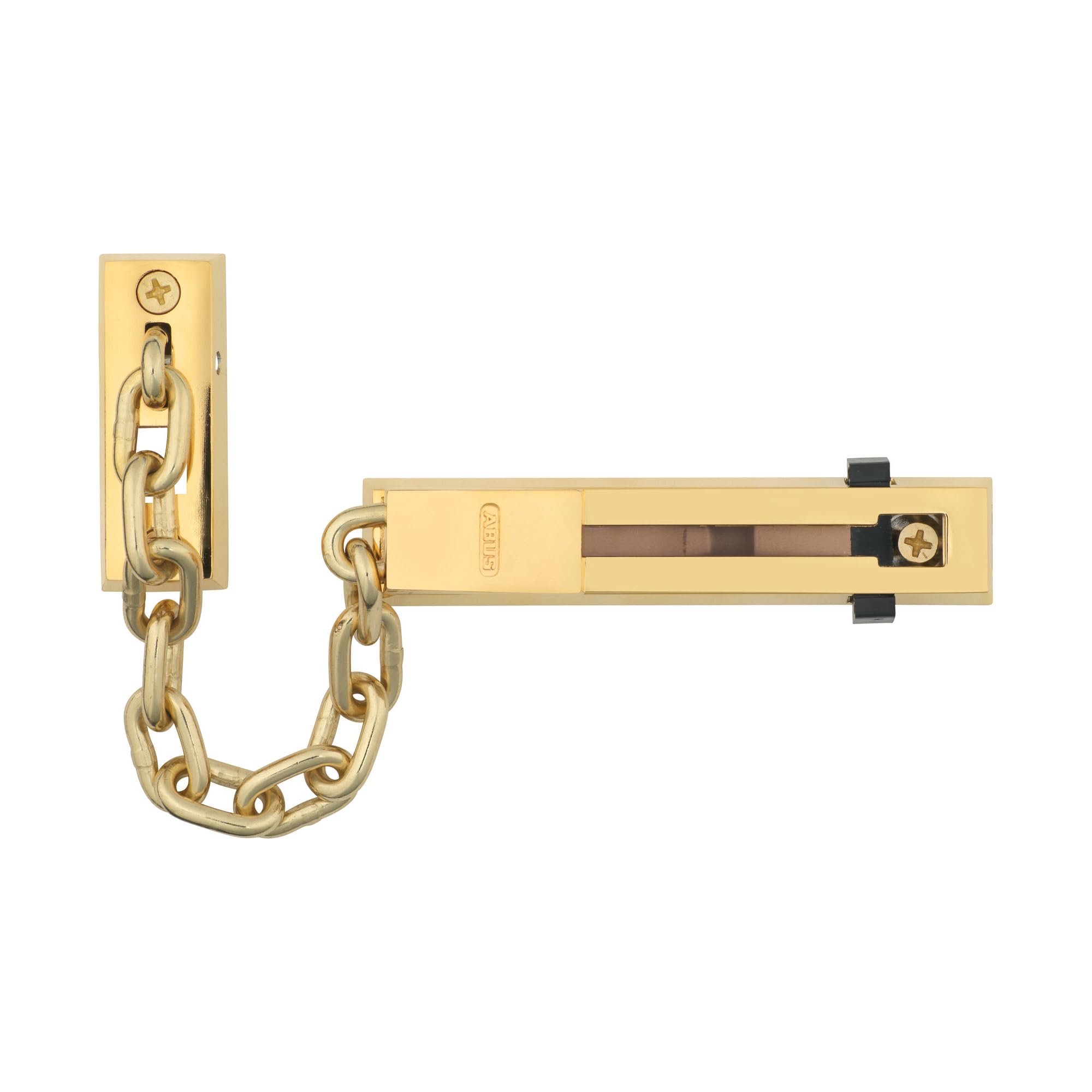 ABUS Chaîne de porte SK66 pour porte d'entrée et porte d'appartement - Chaîne de sécurité avec sécurité enfants pour portes fermant à gauche et à droite - laiton