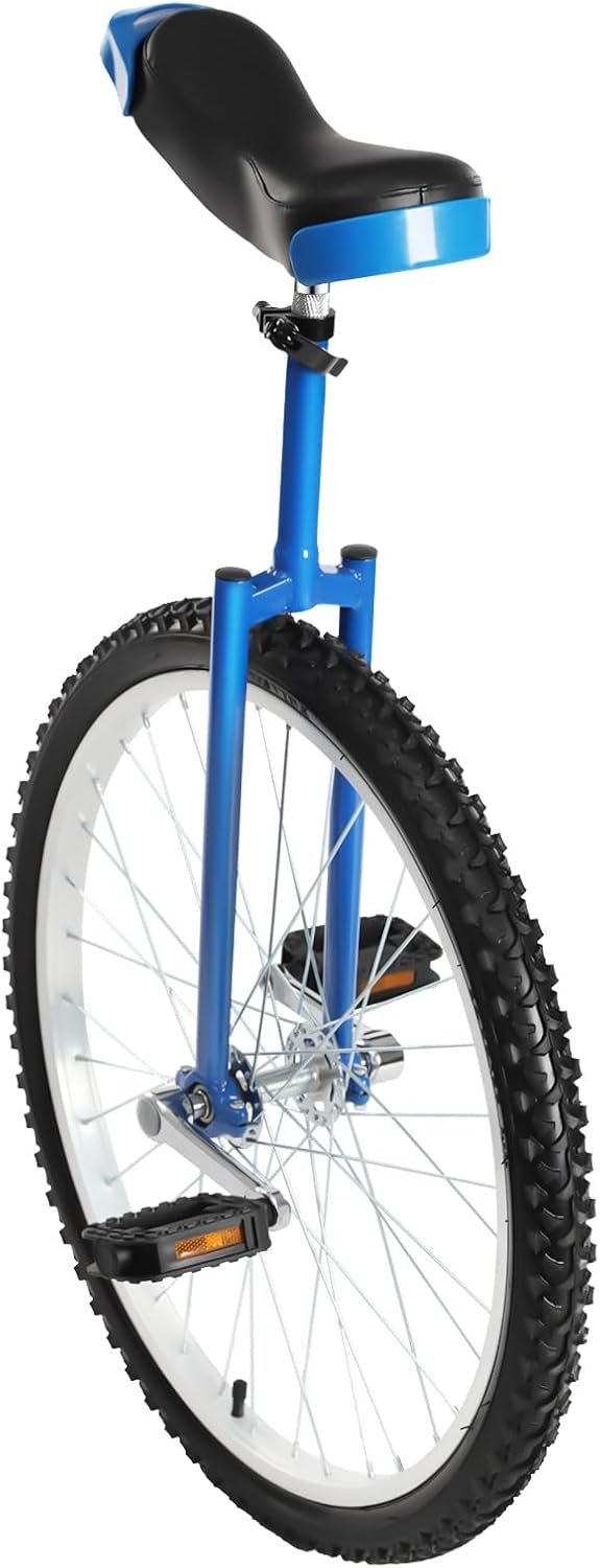 24 Inch Wheel Unicycle with Steel Rim, Outdoor Sports Training Cycling Unicycles, Unicycle Electric Wheel Skidproof Mountain Tire for Adults Fitness Exercise Balance Training Urban Commute