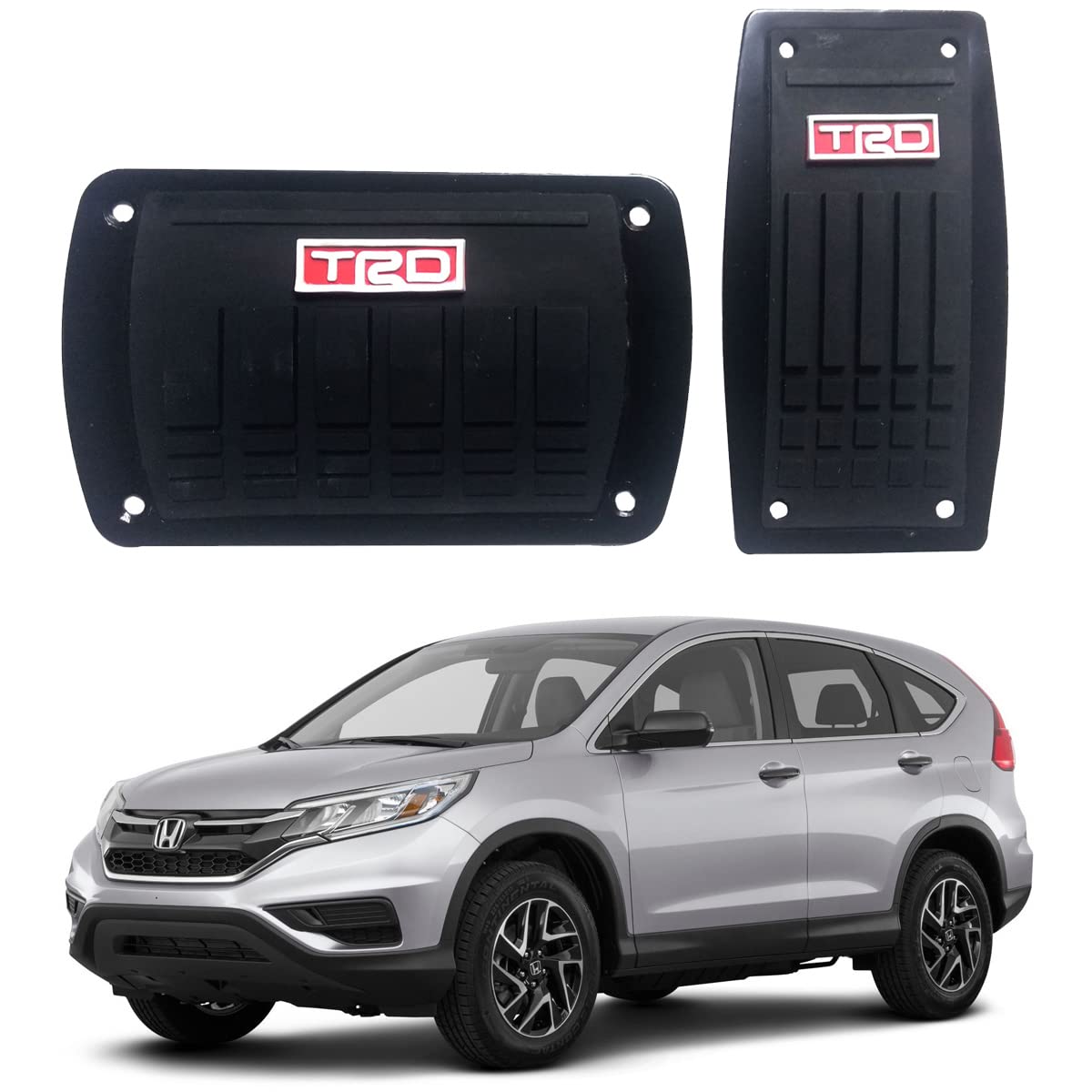Oshotto 2 Pcs CS-053 Non-Slip Automatic Transmission Car Pedals Kit Pad Covers Set Compatible with Honda CR-V-image-1
