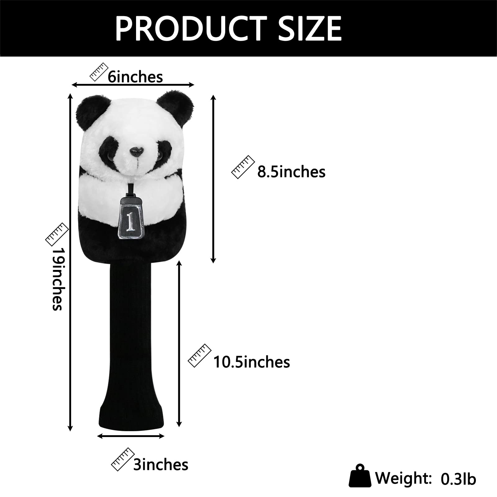 LeFeng Couvre-clubs de golf en forme d'animal - Collection amusante pour conducteur et bois de parcours - Protection de club de golf mignonne et douce
