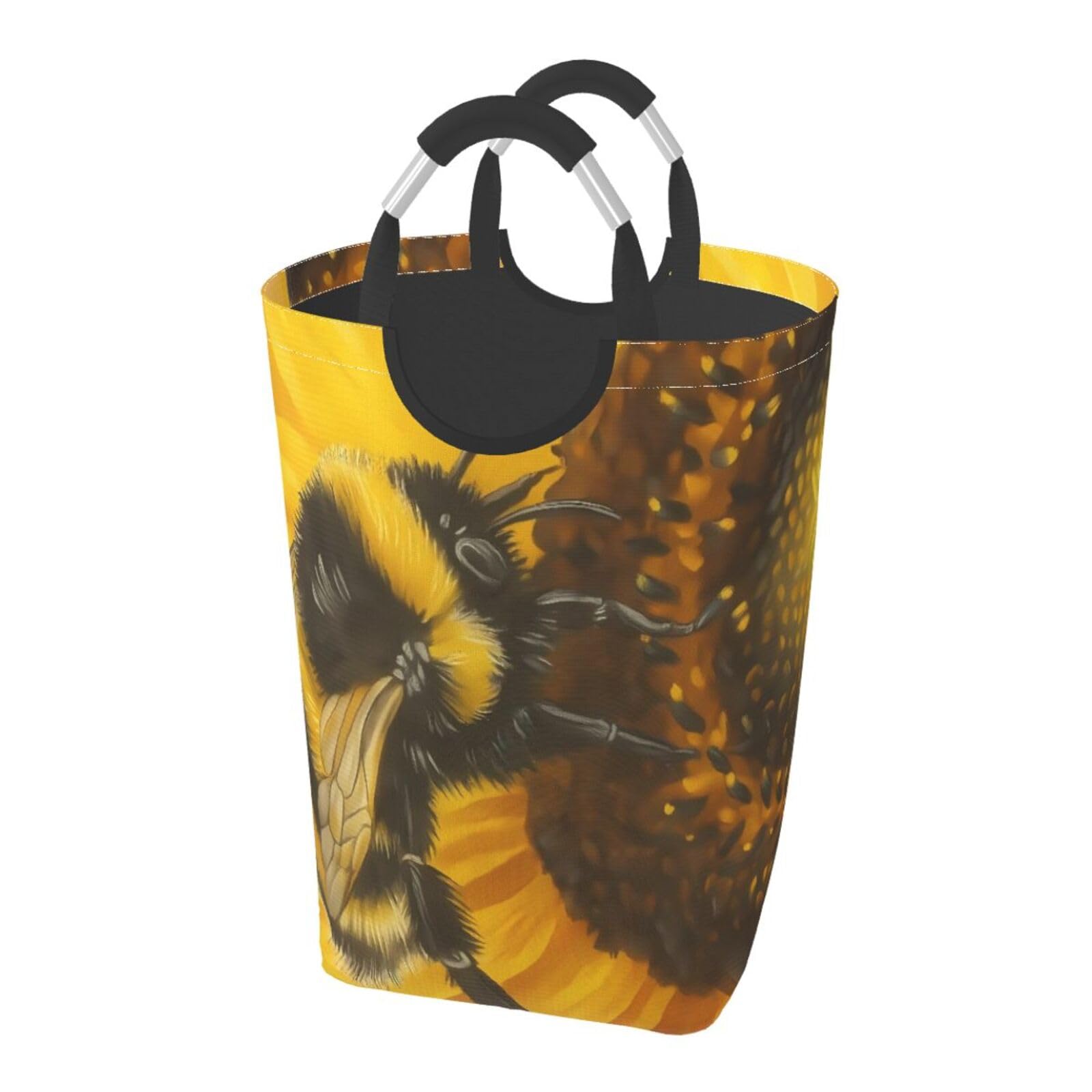 Panier à linge pliable Abeille sur tournesol en tissu Oxford imperméable