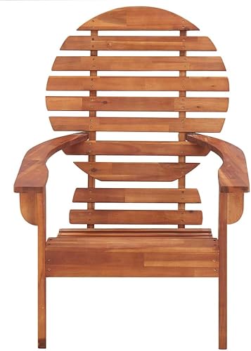 Miniatura 3 de Garden Chair Natural Wood Solid Acacia Wood Standard, Sturdy Adirondack Lounge Seat for Patio, Deck, Porch, Outdoor Furniture Outdoor Accessories