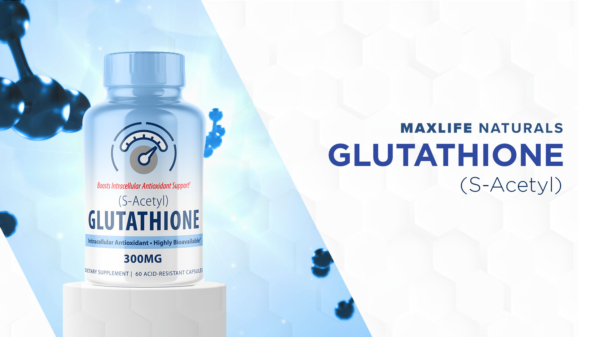 s acetyl l glutathione-300mg S-Acetyl Glutathione 300mg, Acid-Resistant Caps, Made in the USA - 60  Capsules main image 0