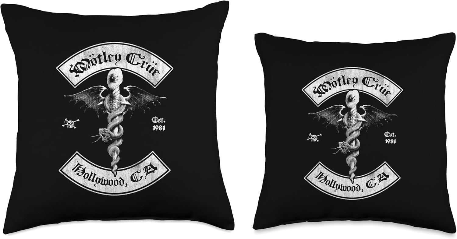 Mötley Crüe Feelgood Hollywood '81 Throw Pillow