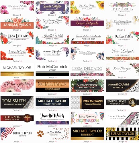 Desk Name Plate Personalized - Design Options - Coworker Gifts, Workspace Decorations, Professional Office Décor - Thumbnail 4