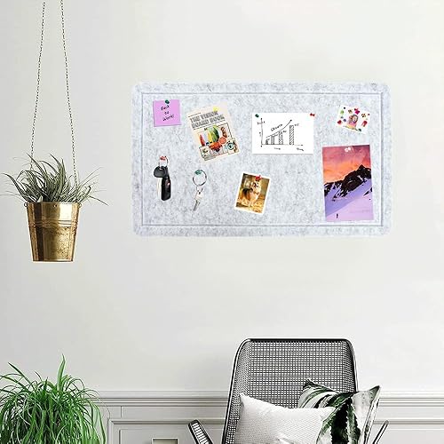 Miniatura 40 de Vuzvuv Barra de corcho negro de 16 x 12 pulgadas con 20 pasadores, tiras autoadhesivas para tablón de anuncios que no dañan la pared, tablero