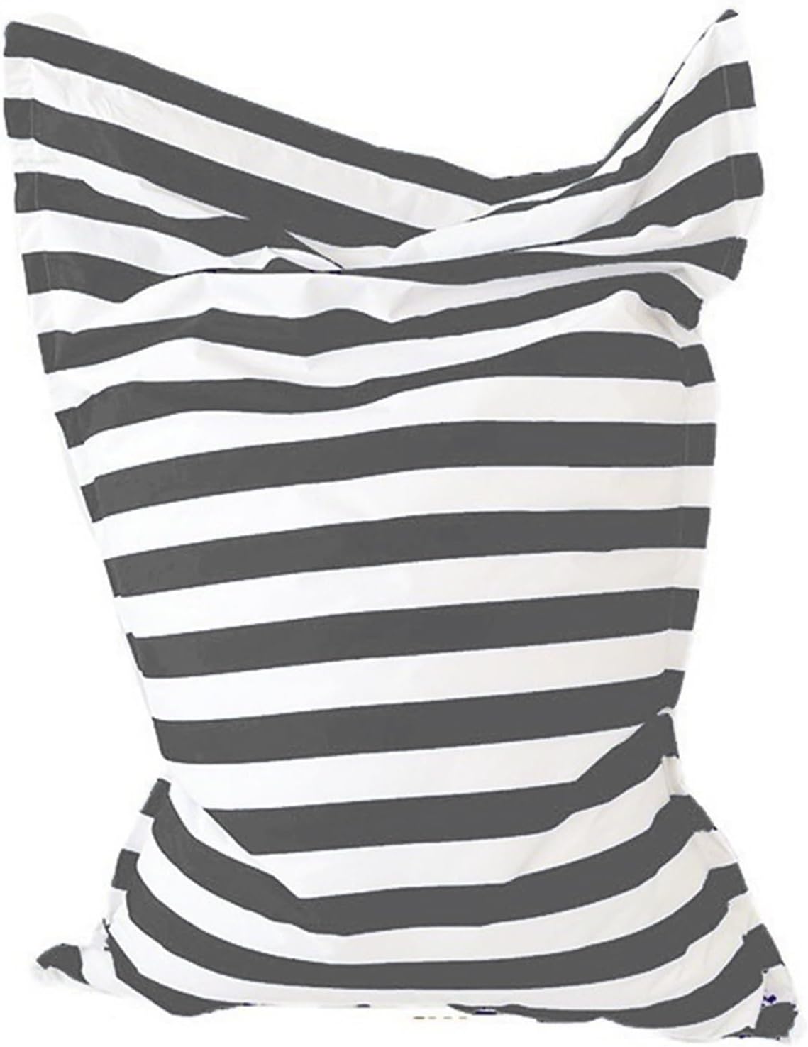 SXBCyan Floating Bean Bag for Pool（No Filler）-Outdoor Oxford Bean Bag Cover Floats Pillowsac-Pool Floating Bean Bag-Outdoor Stripes Bean Bag Pouf Cover-Reusable Bean Bag for Swimming(Light Grey)