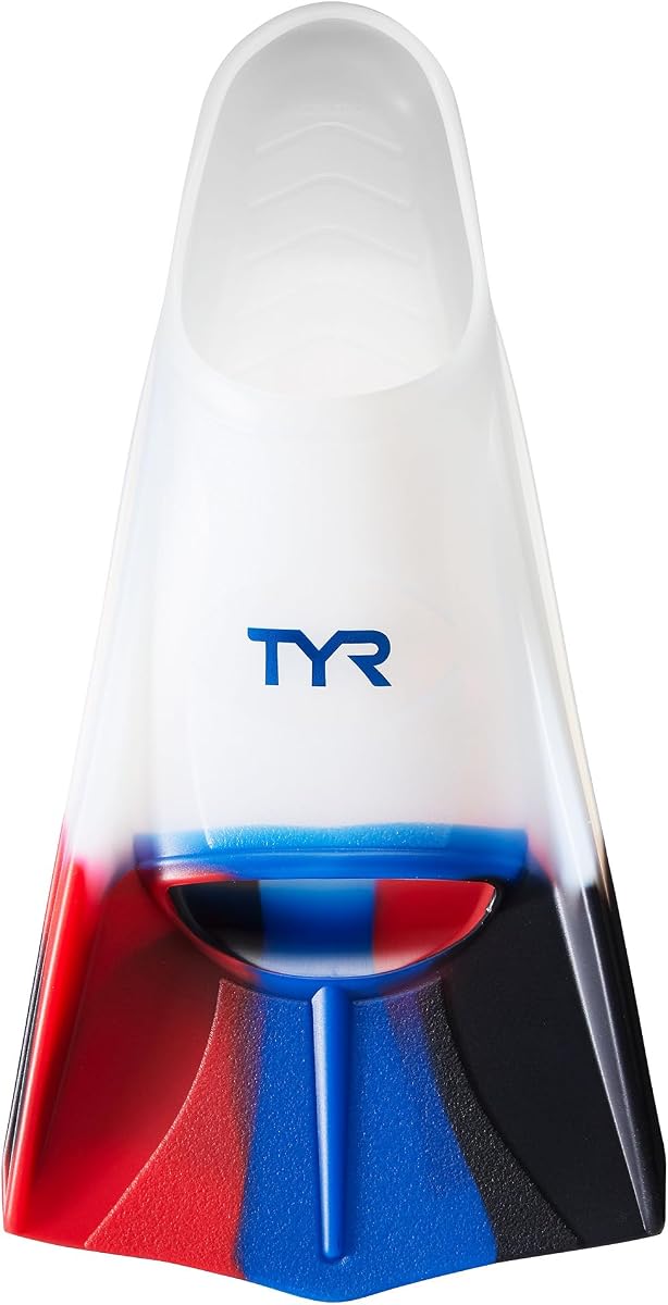Aletas de silicona TYR Stryker - Aletas de buceo para entrenamiento de natación de hoja corta | Construcción 100% silicona | Propulsión de pala corta | Promoción de cadencia de patada agitada | Ajuste cómodo de última generación